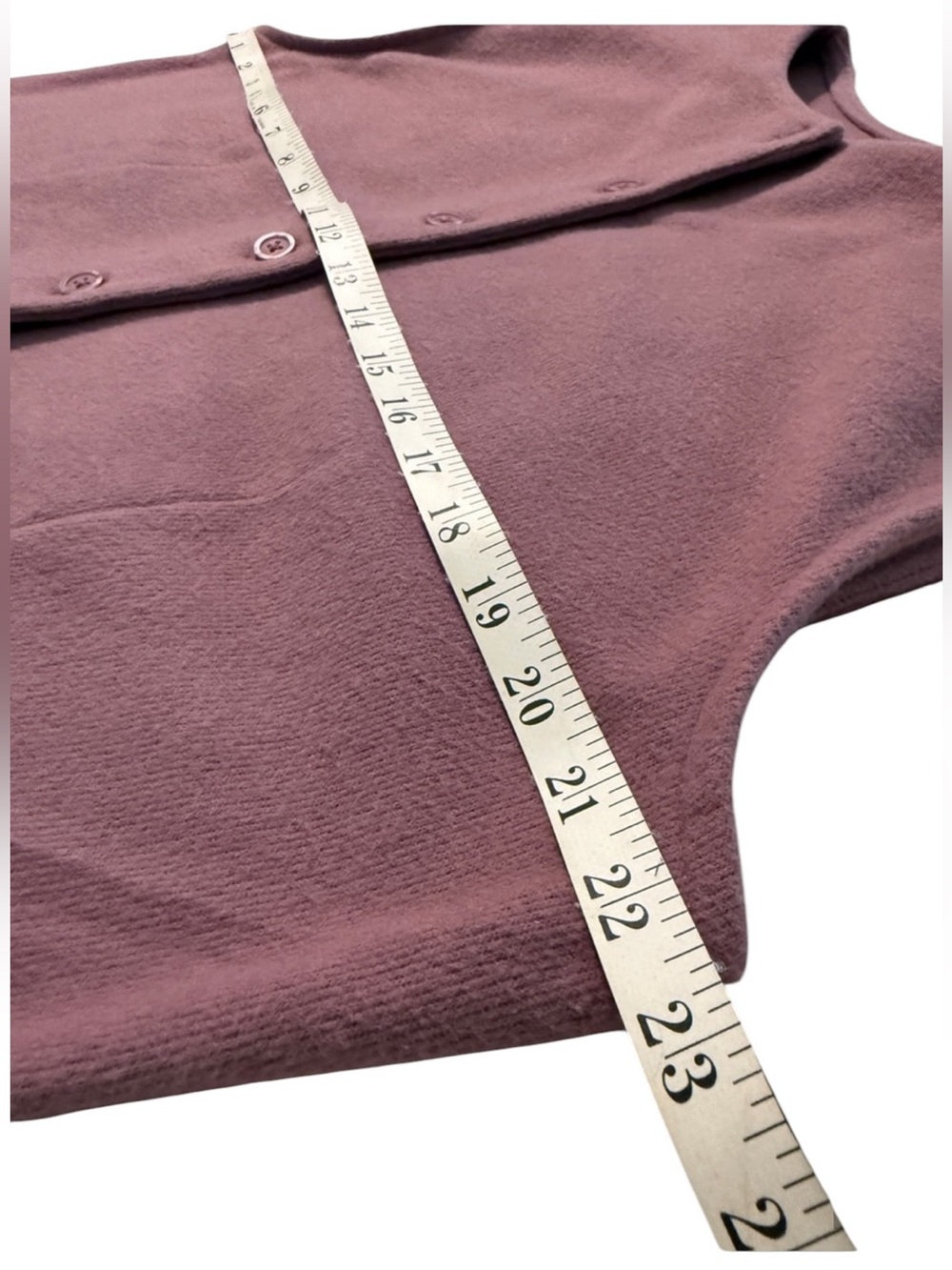A New Day Women’s Brushed Vest Button-Front Crop Top Mauve XL - Picture 5 of 7